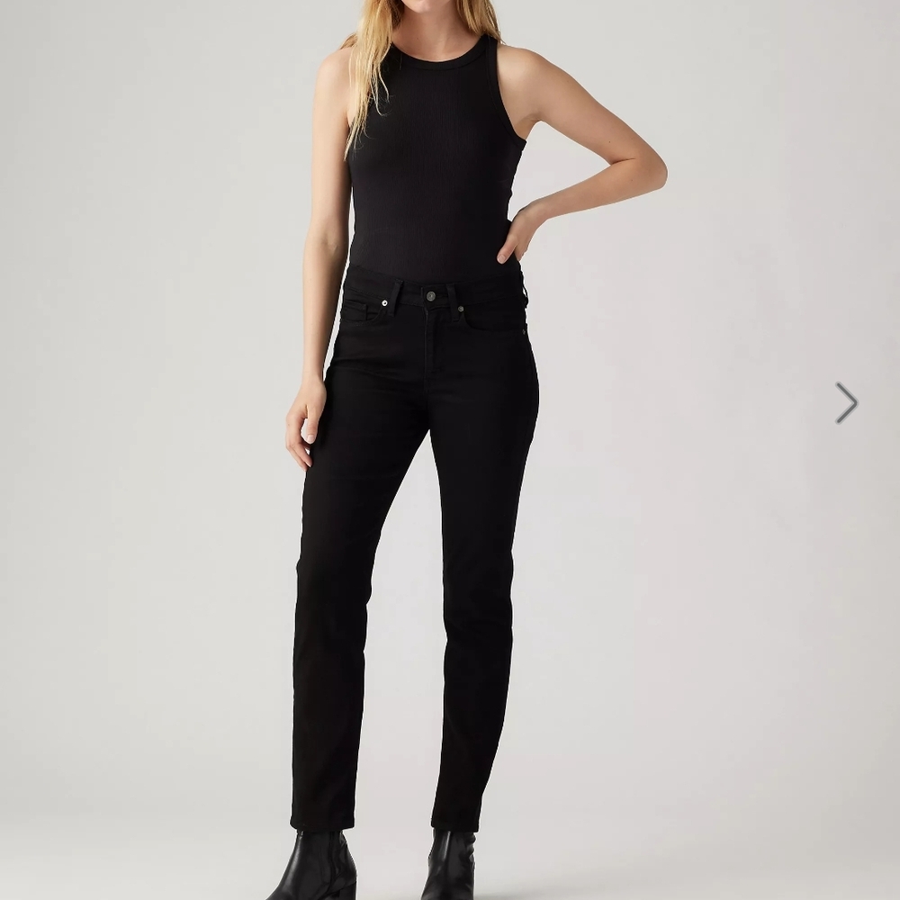 Levi's Black Straight Leg Jeans for Women
